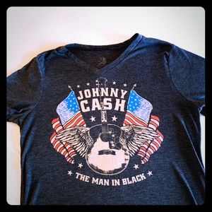 Johnny Cash man in black Tshirt